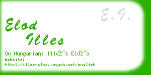 elod illes business card
